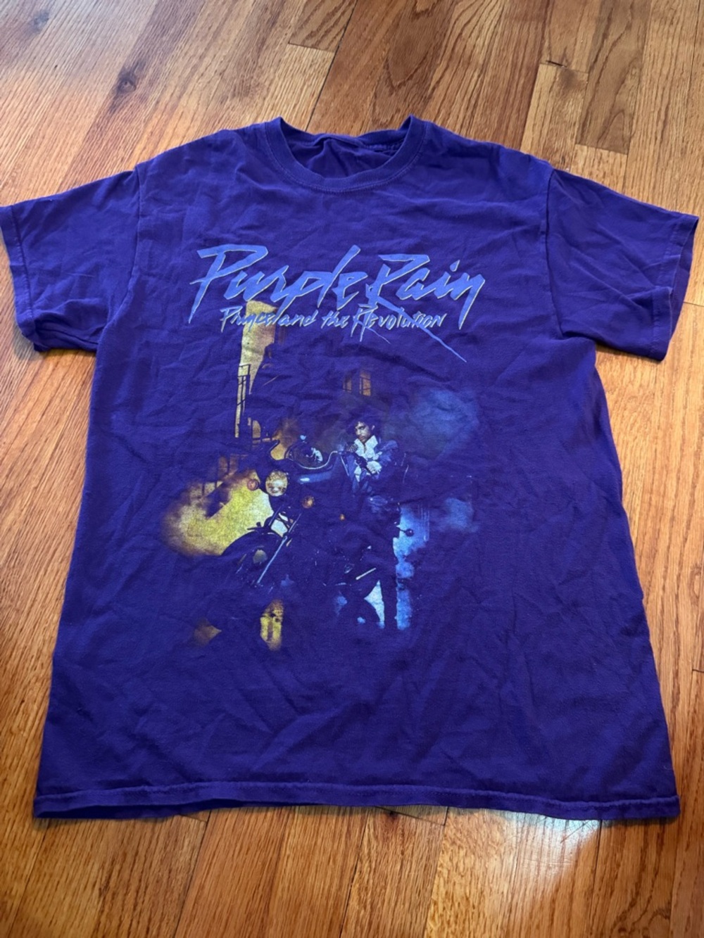 Prince Purple Rain graphic t-shirt featuring artwork from the 1984 film album